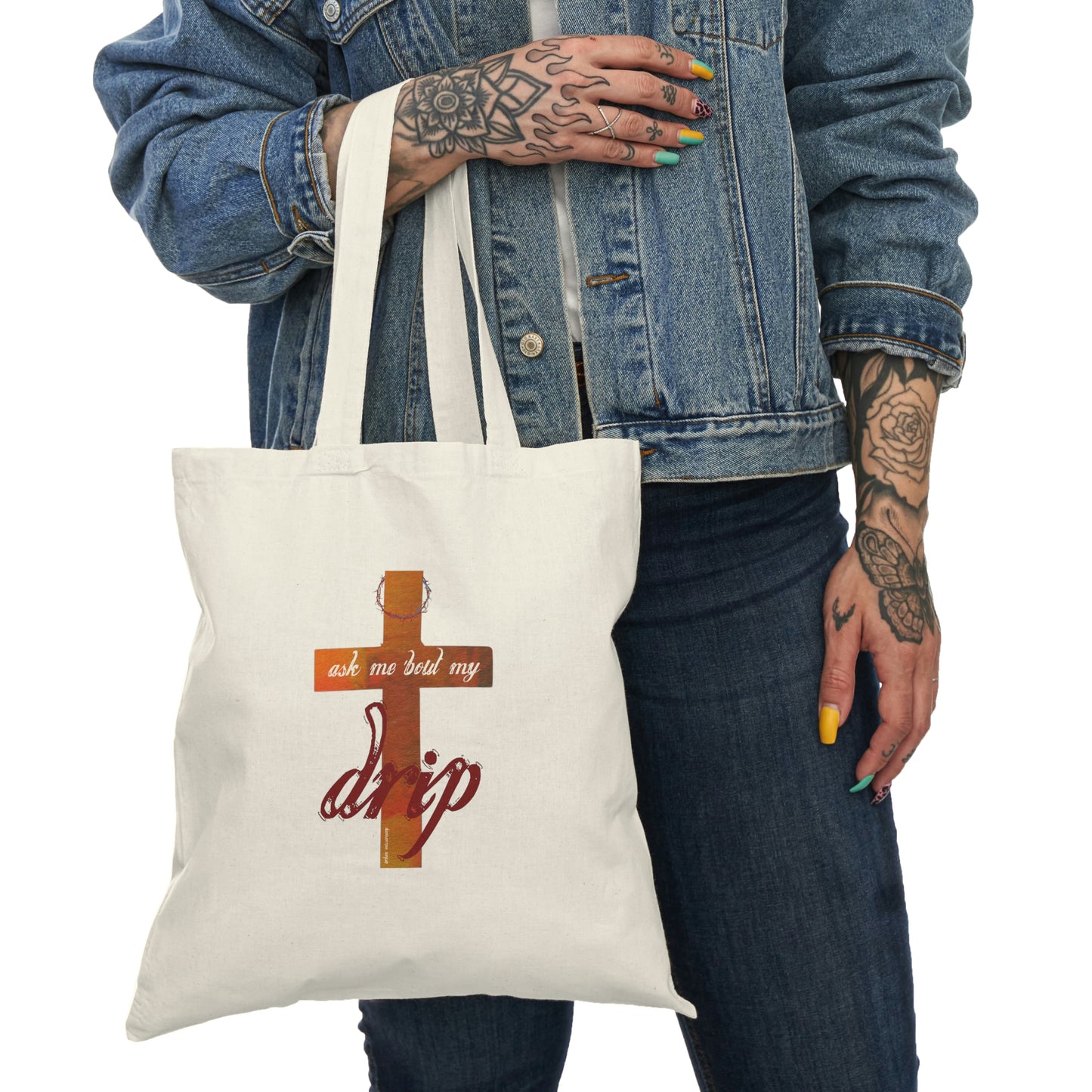 Ask me 'bout my Drip - Natural Tote Bag